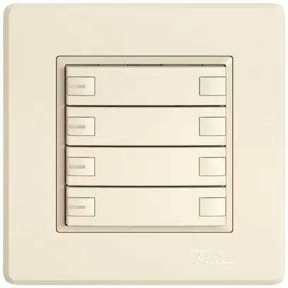 Pulsante KNX RGB INC EDIZIO.liv SNAPFIX® sensore temp.RGB-LED 4× com.2T cr 