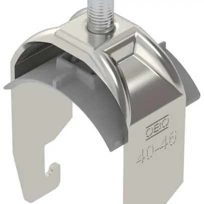 Fixation rapide BET 2056 pied à U matière synthétique 40…46mm 1×câble A2 1.4301 