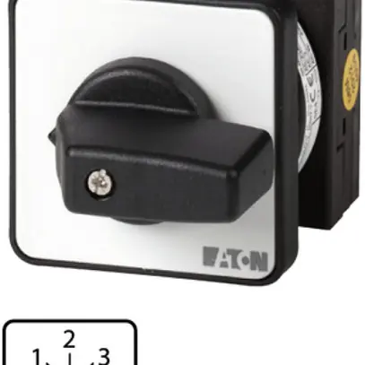 Interruttore rotativo INS Eaton T0-3-8243/E, 20A/690V 1L incassato "0-1-2-3-4-5" 