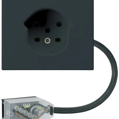 Prise FLF HA type 15 bornes enfichables adaptateur câble plat Technofil noir 