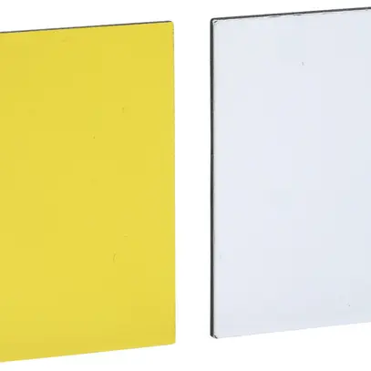 Plaquette Schneider Electric 18×27mm blanc, ou jaune 
