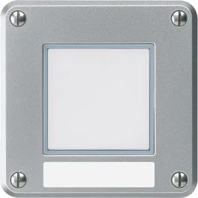Poussoir de sonnerie Hager robusto IP55 avec plaquette aluminium 