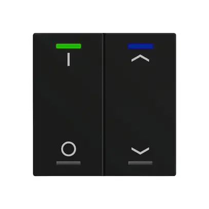 EB-Taster KNX RGBW MDT BE-TAL600216.D1 2T/4B schwarz matt "I/O"-"Jalousie" 