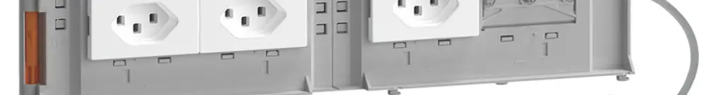 Supporto dispositivi Hager BKG 3×tipo 23 16A 250V 80×342mm Ecobus bianco 