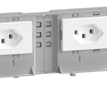 Supporto dispositivi Hager BKG 3×tipo 23 16A 250V 80×342mm Ecobus bianco 