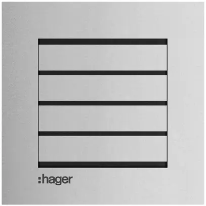 Modulo audio Hager elcom.modesta 2-fili per citofono, acciaio pregiato 