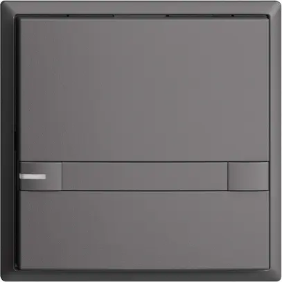 Poussoir ENC KNX 1× EDIZIOdue colore gris foncé RGB avec LED avec insert papier 