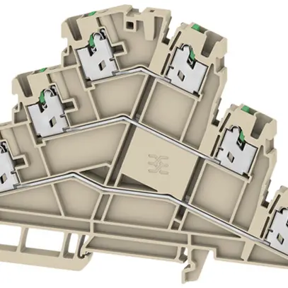 Durchgangs-Reihenklemme WM S3T 2.5mm² 22A 800V Feder 2×3 TH35 be 