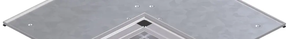 Angle plat tehalit BKB supérieur vasque extérieur pour canal de sol 200×345×3mm 