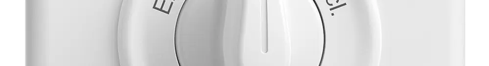 Kit frontale STANDARDdue Encl.->I<-Décl. bianco 90×90mm per pulsante girevole 