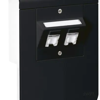 Support d'appareil Hager pour SL20115 noir, 2×cat.6 