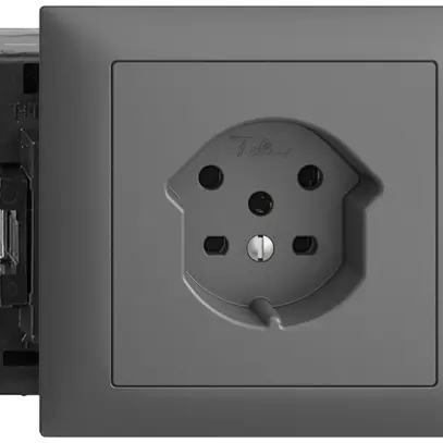 Prise INC EDIZIOdue T15 gris foncé 49…69mm Snap 