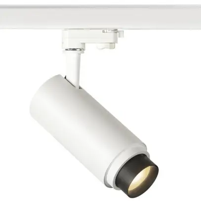 Projecteur LED SLV NUMINOS ZOOM M PHASE 20W 1800lm 3000K 15…60° 3-ph.blanc/noir 