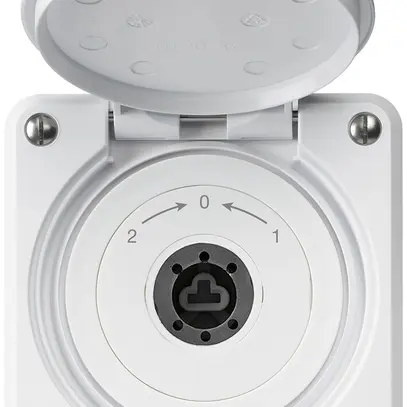 Contact pivotant à clé ENC robusto IP55 blanc clapet sans cylindre invers.combi 