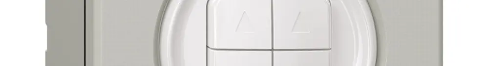 Interrupteur pour stores NAPU NEVO, 2-canal, hauteur 65 mm, 87×87 mm, gris clair 
