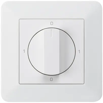 Interruttore rotativo INC kallysto.trend 0/2L bianco con manopola 