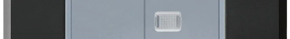 Contatto pulsante INC robusto IP55 2×1P nero 1×illuminato per combinazione 