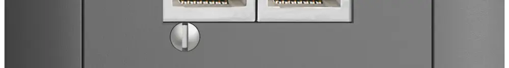 Scatola INS 2×RJ45/s 8P par.grigio scuro EDIZIOdue R&M swissline 