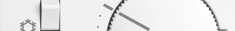 Termostato EDIZIOdue, c.interruttore, 60×60mm, bianco 