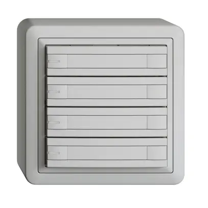 Poussoir KNX RGB AP EDUE, 250mW, a.LED RGB, papier, 4×poussoir, C.2×T., grc 