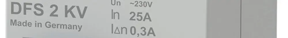 Interrupteur différentiel Doepke 25A 300mA 2L type A, légèrement retardé 