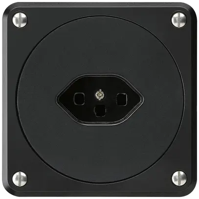 Presa INC robusto tipo 23 nero senza copercchio per combinazione 