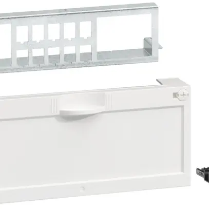 Pannello patch Hager HMS 10×RJ45 con copertura per FLF tipo13 grd.I e II 
