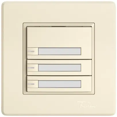 Poussoir KNX RGB ENC EDIZIO.liv SNAPFIX® capteur temp.RGB-LED étiqu.3×com.1T cr 