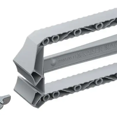 Kit di montaggio AGRO Prefix® 137×59×16mm, grigio chiaro, 4 alette, 4 adattatori 