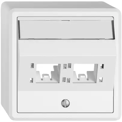 Kit di montaggio AP EDIZIO.liv SNAPFIX® per freenet cat.6A adattatore 2× bi 