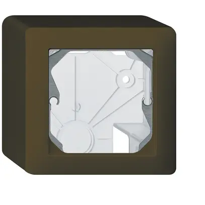En-tête AP Hager kallysto 1×1 86×86mm brun 