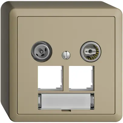 Prise multimédia AP EDIZIOdue FX.54 EASYNET 11dB, p.2×RJ45 S-One, sand 