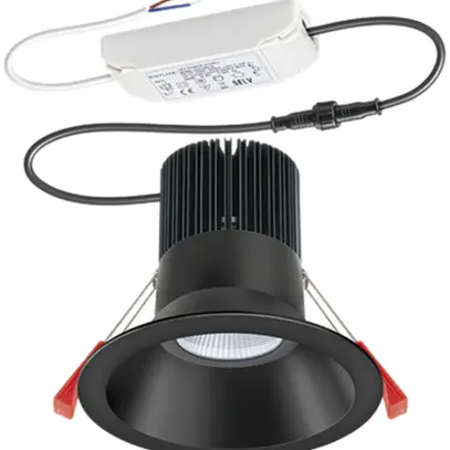 Downlight LED INC ESYLUX STINA 15W 3000K 1150lm Ø130/112mm IP20, noir 