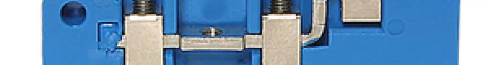 Morsetto di passaggio componibile Woertz 1…2.5mm² 24A 800V vite 3×1 DIN 35mm bl 
