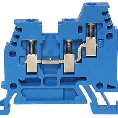 Morsetto di passaggio componibile Woertz 1…2.5mm² 24A 800V vite 3×1 DIN 35mm bl 