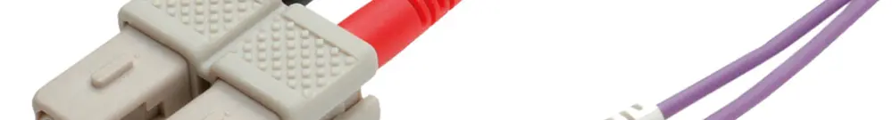 Cavo patch FO ROLINE 2×OM4 LC-Duplex/SC-Duplex PVC viola 1m 