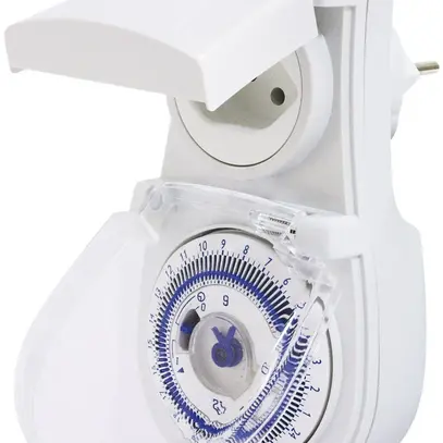 Minuteur Steffen analogique IP44 T12/T13 PE.24h avec 15min interv. 