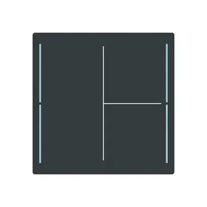 Couverture de poussoir ABB SIDUS touch 3-fois anthracite 