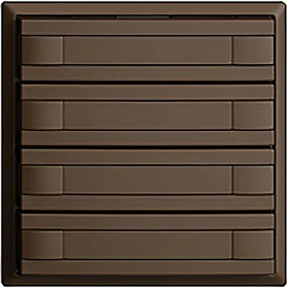 Poussoir ENC KNX 4× EDIZIOdue coffee RGB sans LED avec insert papier 