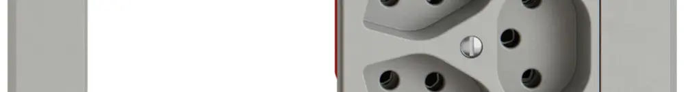 Combinaison ENC EDIZIO.liv SNAPFIX® 1×2 96×156mm vide+3×T13 gris clair 