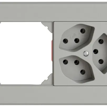 Combinaison ENC EDIZIO.liv SNAPFIX® 1×2 96×156mm vide+3×T13 gris clair 
