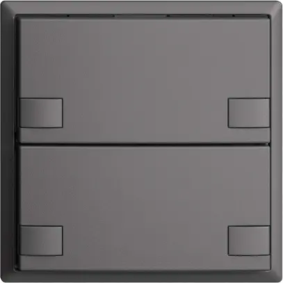 Pulsante INC KNX 2×EDIZIOdue colore grigio scuro RGB senza LED 