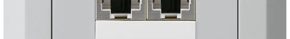 Boîte ENC kallysto.line 2×RJ45s séparé gris clair 