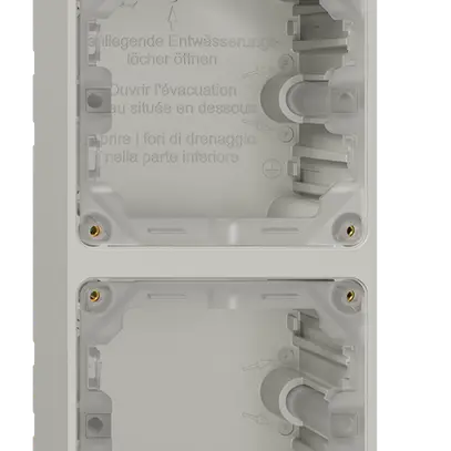 En-tête NAP Feller NEVO, 2×1, pour appareils N.CO, gris clair 