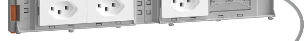Supporto dispositivi Hager BKG 3×tipo 23 16A 250V 60×342mm Ecobus bianco 