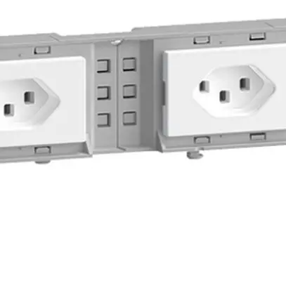 Supporto dispositivi Hager BKG 3×tipo 23 16A 250V 60×342mm Ecobus bianco 