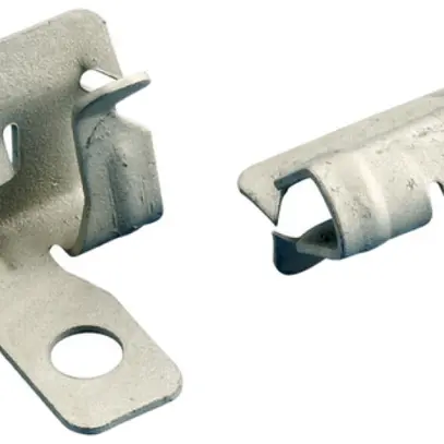 Clip per flangia Caddy buco Ø7mm flangia 8…14mm, acciaio armonico ARMOUR 