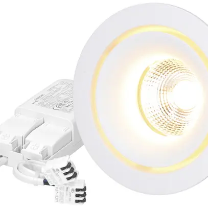 Spot LED INS MH MOON 8W 650lm 3000K IP44 MB REG DALI Ø80mm bianco 