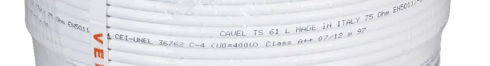 Câble coaxial trishielded 75 Ohm Blister à 100 m 