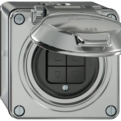 Interrupteur stores AP ELEMENT 1P 4 touches a.couvercle aluminium 